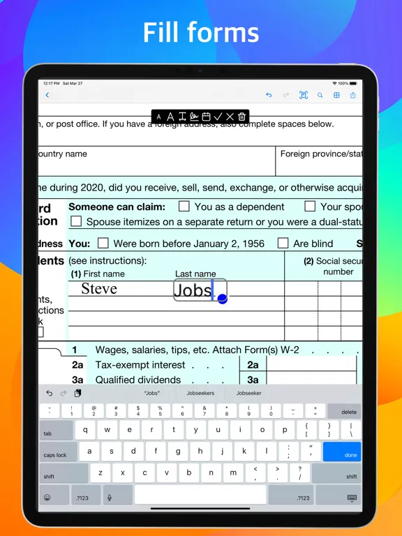 eSign, Fill and Sign Form Docs iPad  স্ক্রিনশট