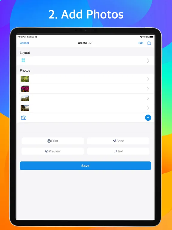 Скриншоты PDF Photo iPad 