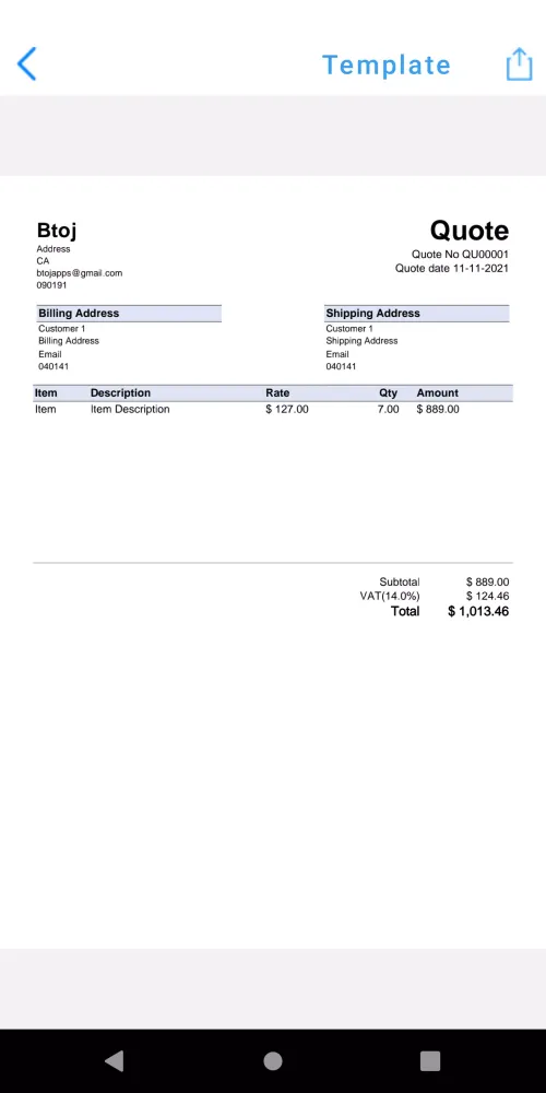 Скриншоты Job Quote Maker, Invoice plus