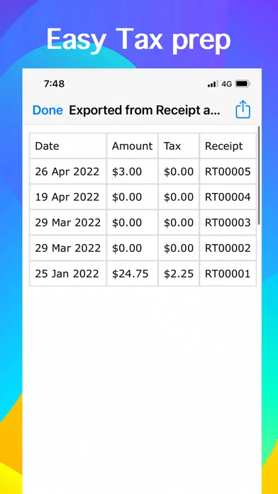 Скриншоты Receipts Tracker, Tax Return