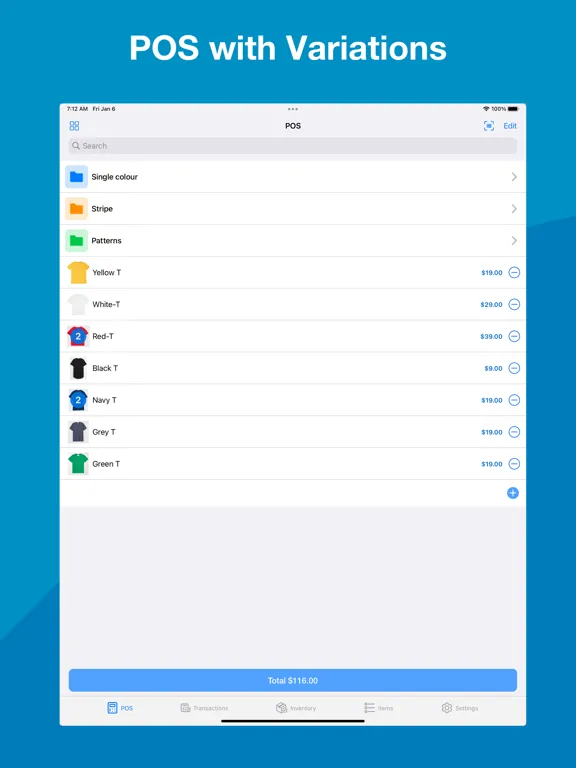 Tangkapan layar Shop Inventory Tracker & POS iPad 