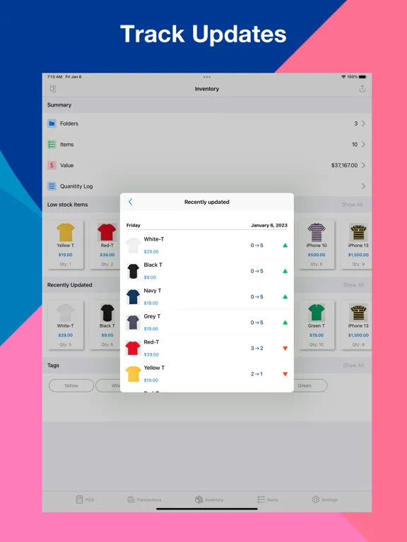 Tangkapan layar Shop Inventory Tracker & POS iPad 
