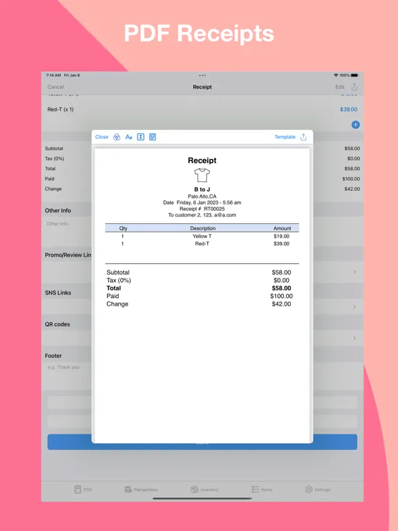 Tangkapan layar Shop Inventory Tracker & POS iPad 