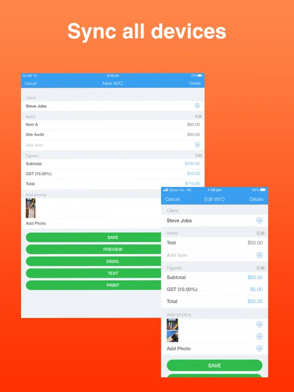 Work Order Maker iPad  سکرین شاٹس
