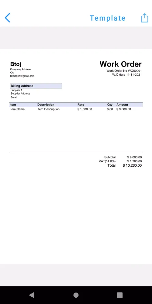 Work Order Maker, WO Generator Screenshots