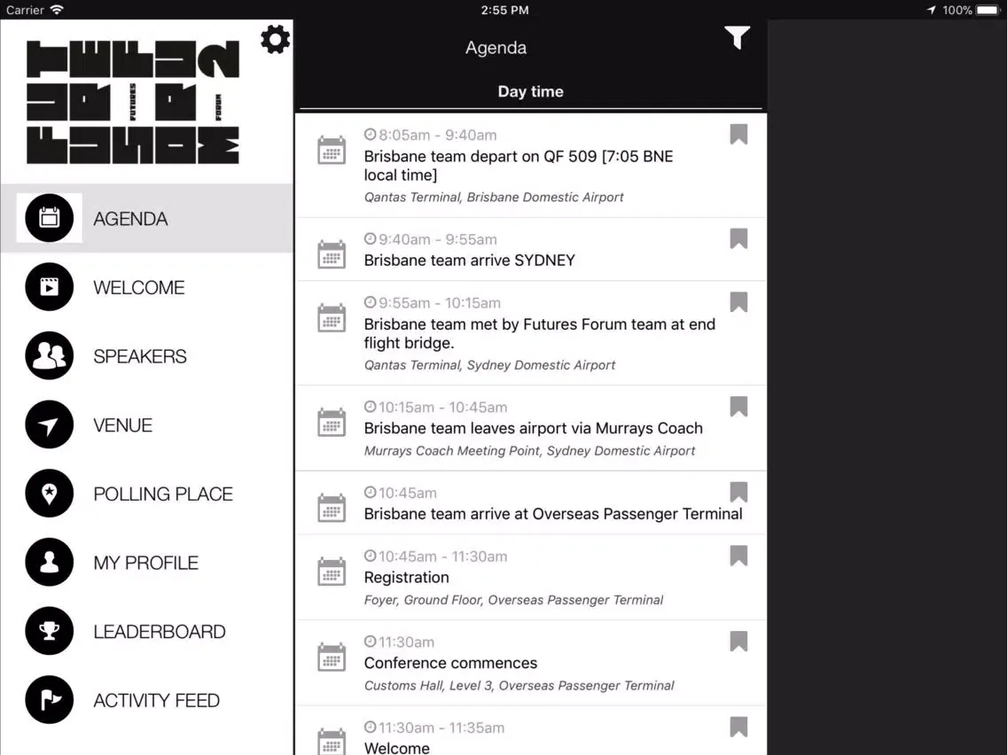 Capturas de tela do BVN Futures Forum 2 iPad 