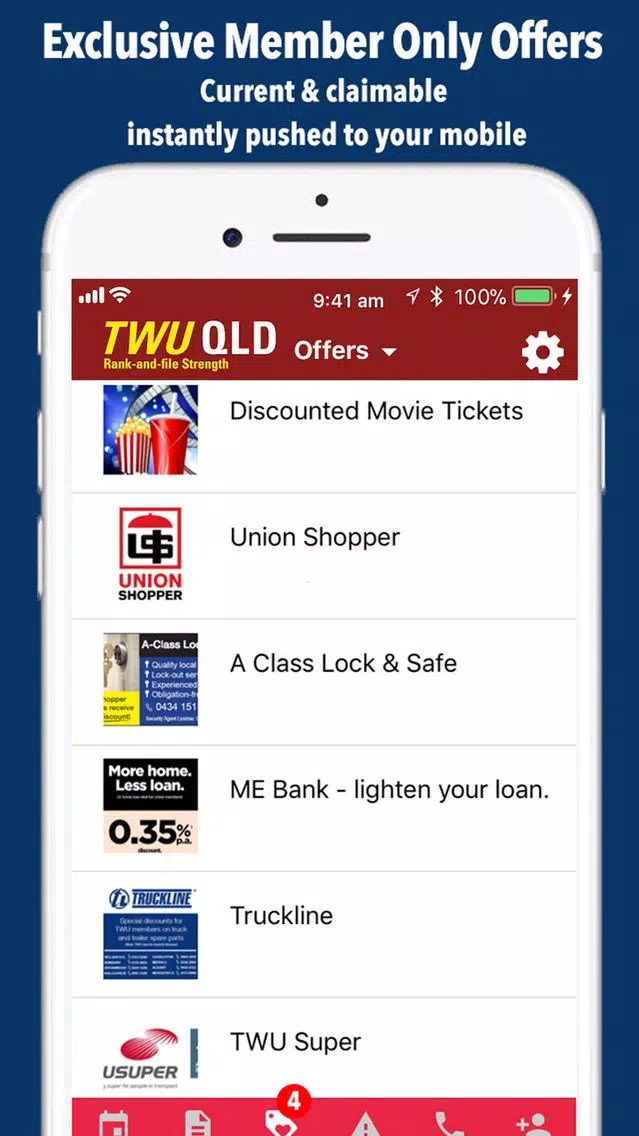 Screenshot di TWU QLD