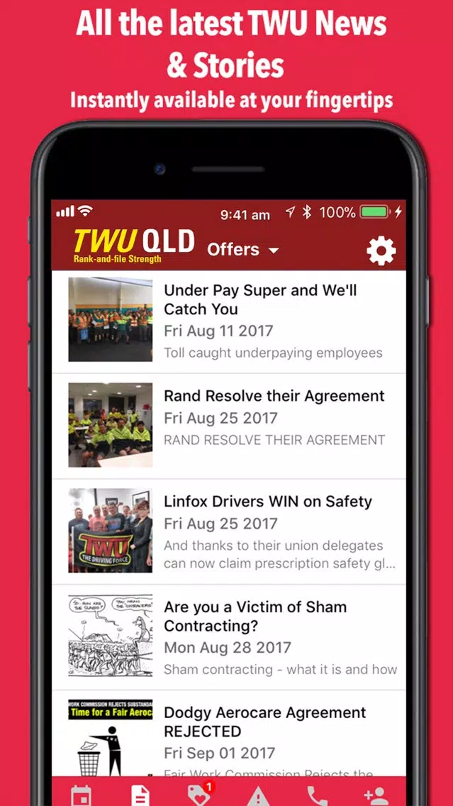 Screenshot di TWU QLD