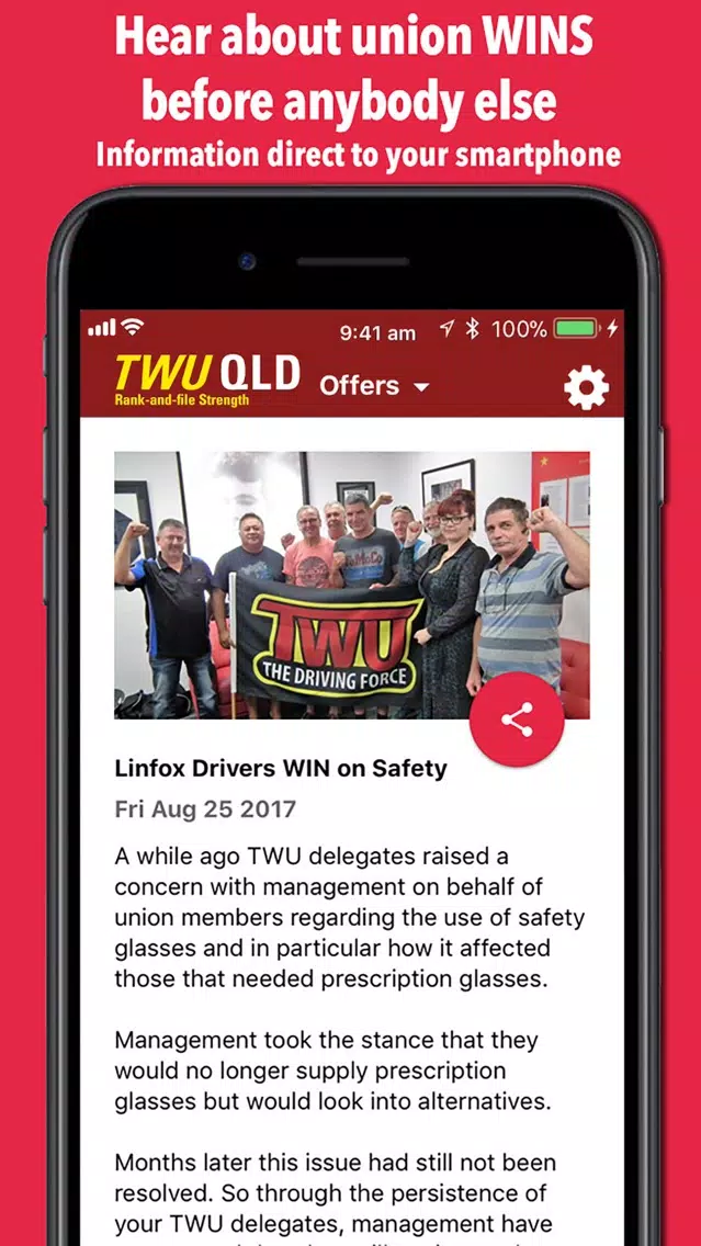 Screenshot di TWU QLD