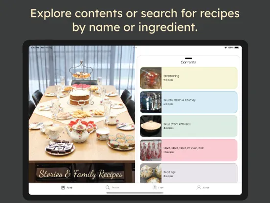 Screenshot di Stories & Family Recipes iPad 