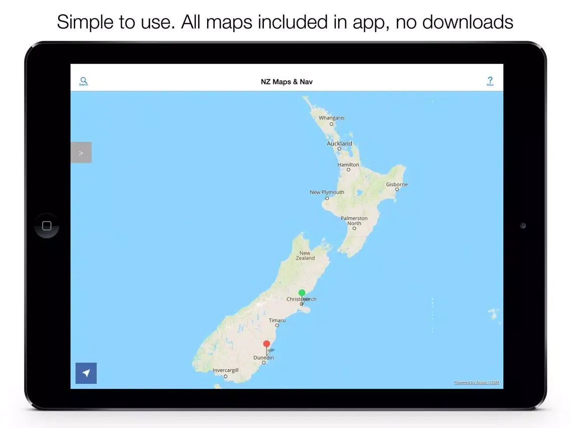 Capturas de pantalla de New Zealand Offline Maps and Offline Navigation iPad 