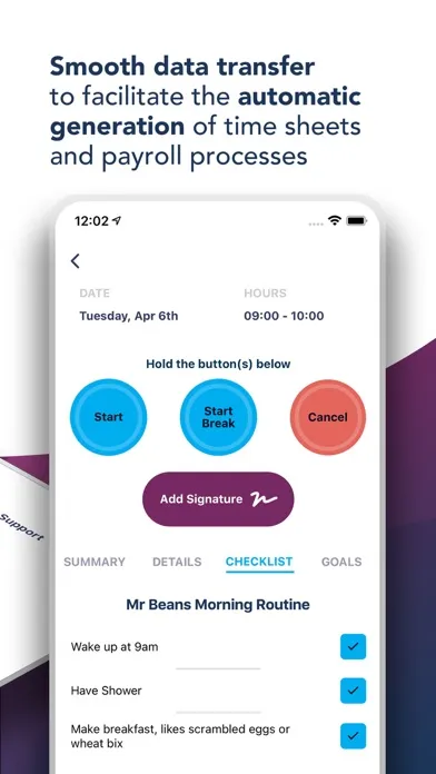 Captures d'écran de CareMaster Support Worker App
