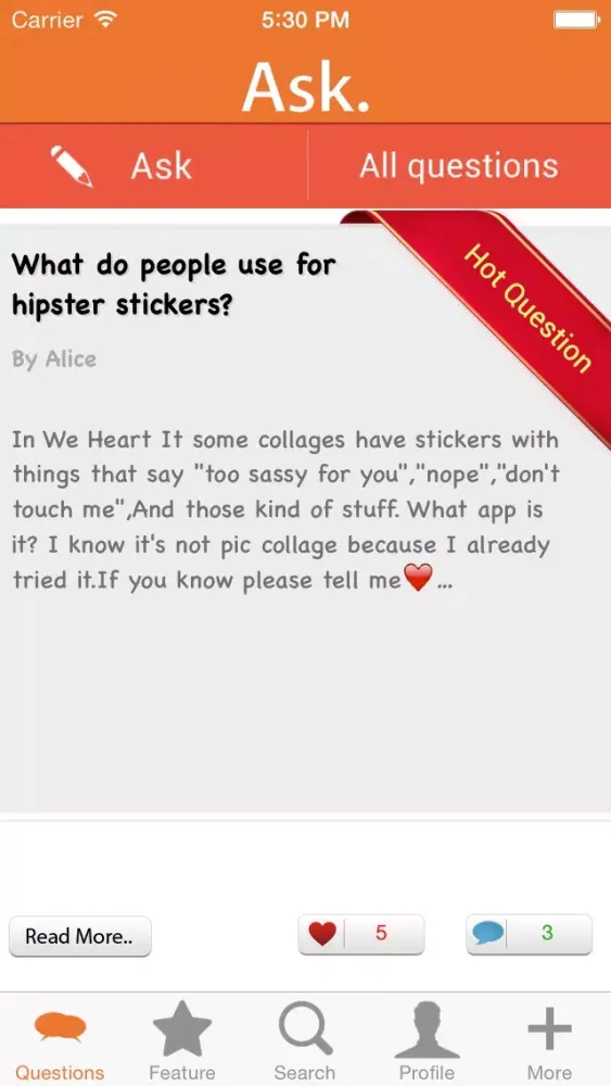 Capturas de pantalla de Ask