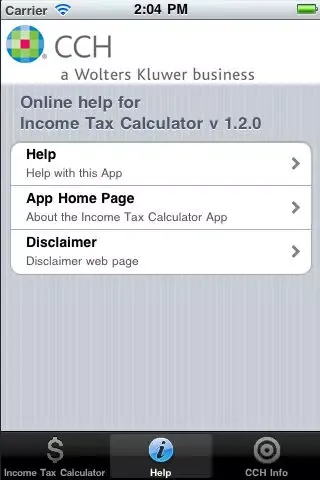 CCH Income Tax Rates Calculator Lite應用截圖