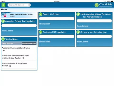 CCH Mobile Asia Pacific iPad  Screenshots