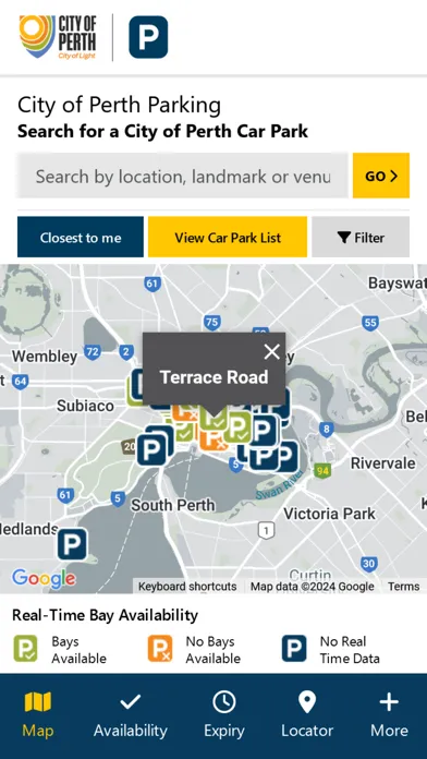 Captures d'écran de City of Perth Parking