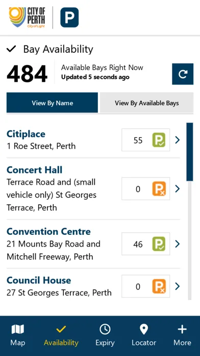 Captures d'écran de City of Perth Parking