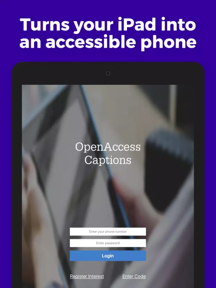 Capturas de pantalla de OpenAccess Captions iPad 