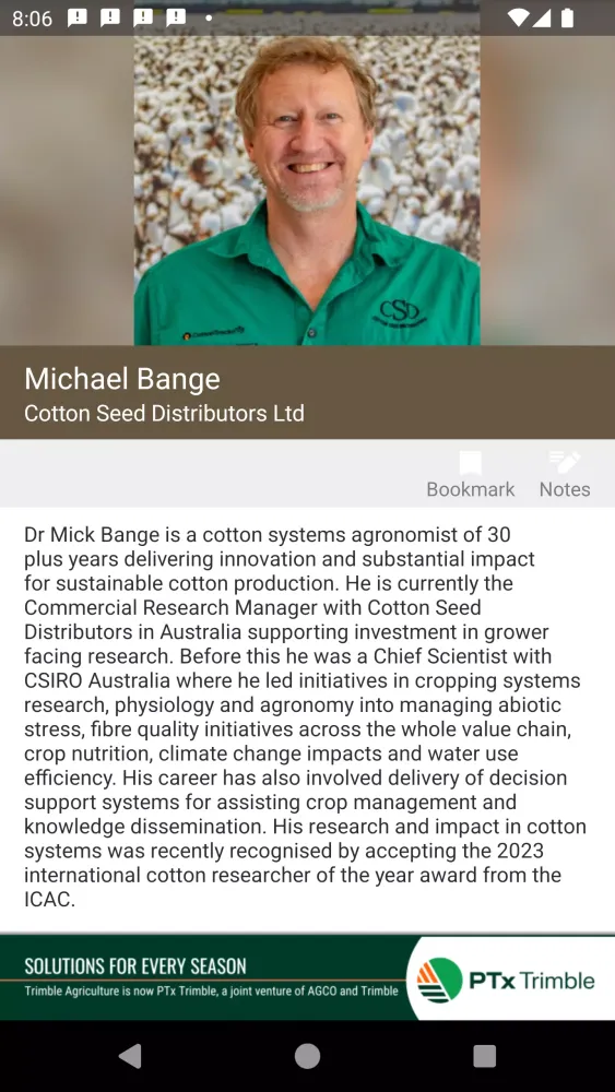 Australian Cotton Conference Screenshots