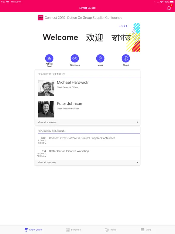 Tangkapan skrin Cotton on Group: Connect 2019 iPad 