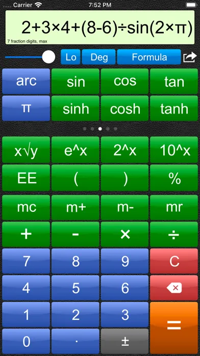 Tangkapan skrin Talking Scientific Calculator