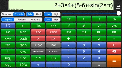 Tangkapan skrin Talking Scientific Calculator