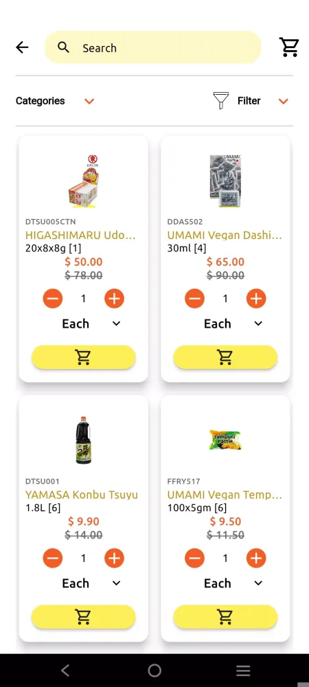 Daiwa Food Online Ekran Görüntüleri
