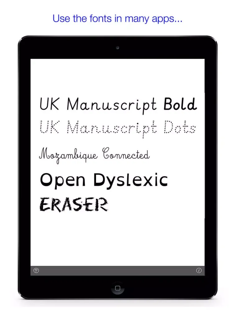 Zrzuty ekranu UK School Fonts To Install iPad 