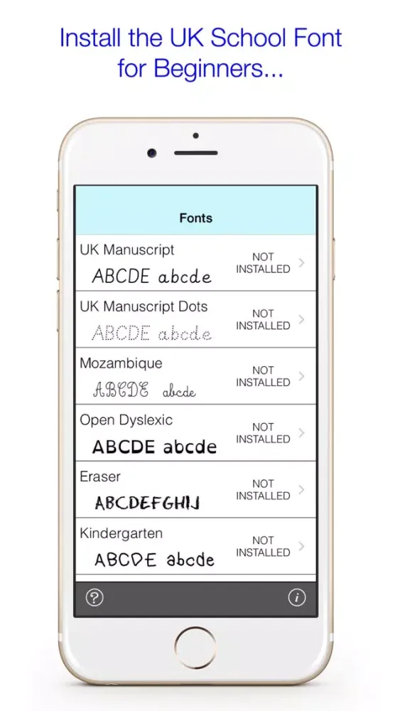 Zrzuty ekranu UK School Fonts To Install