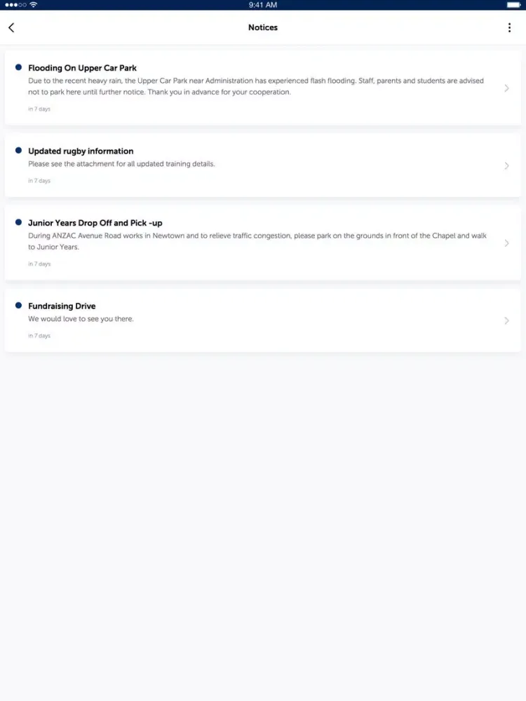 Suncoast Christian College iPad  Screenshots