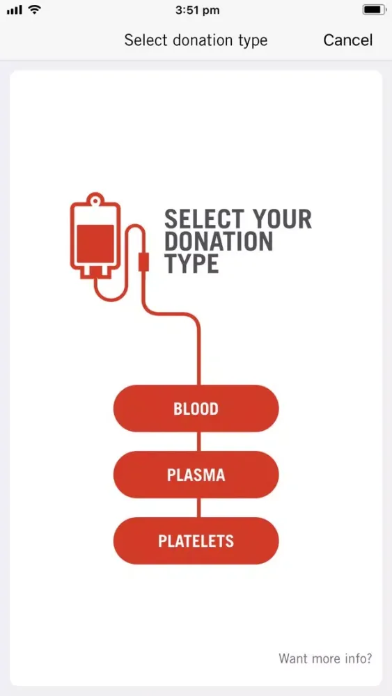 Ảnh chụp màn hình của Donate Blood UAT