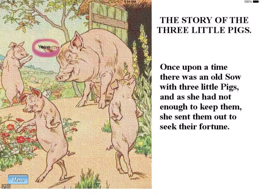 Three Little Pigs Free Version iPad 应用截图