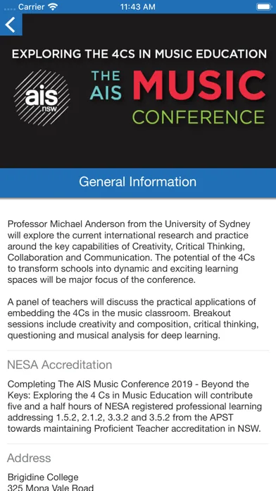 AISNSW Course and Event Portal Screenshots