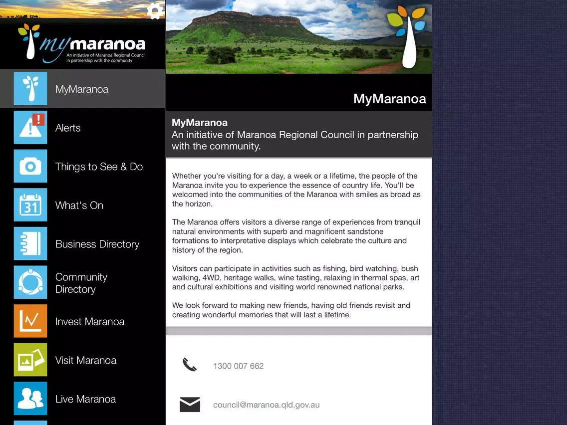 Screenshot di My Maranoa iPad 