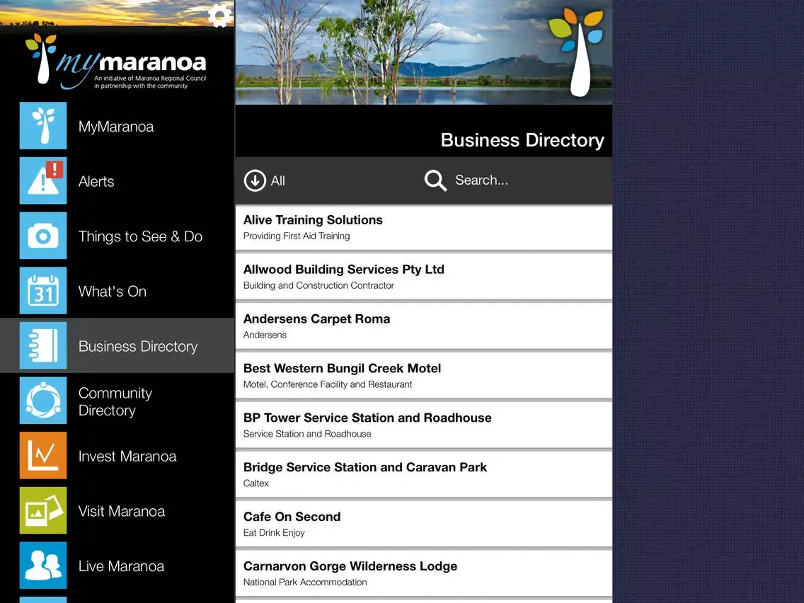 Screenshot di My Maranoa iPad 