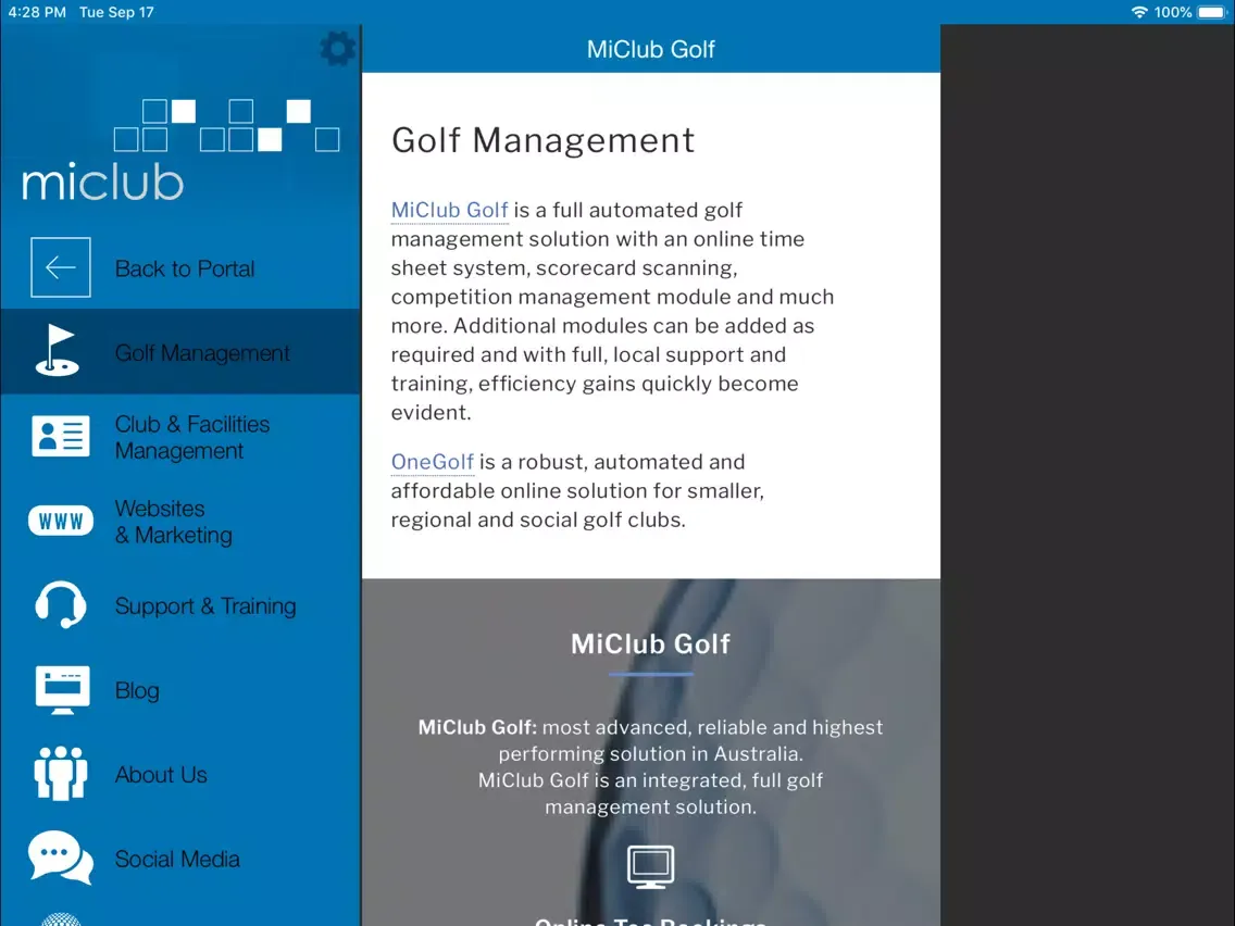 MiClub iPad  Ekran Görüntüleri