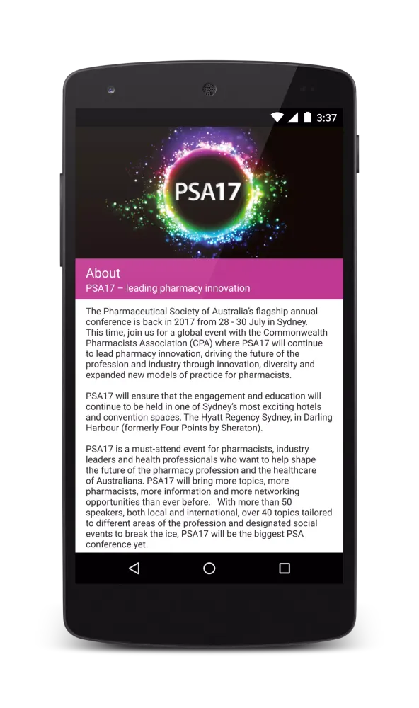 PSA17 Conference Screenshots