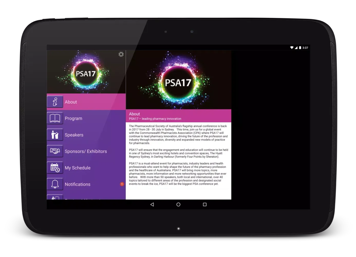 PSA17 Conference Screenshots