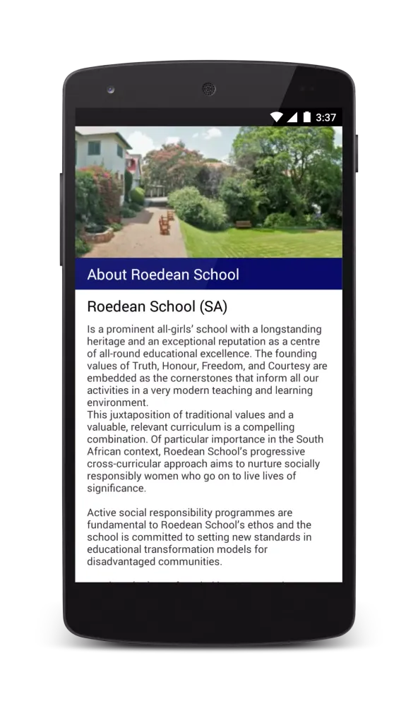 The Roedean School app Screenshots