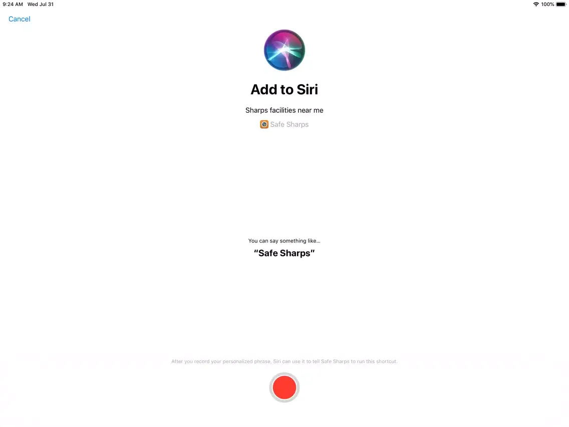 Safe Sharps iPad  سکرین شاٹس
