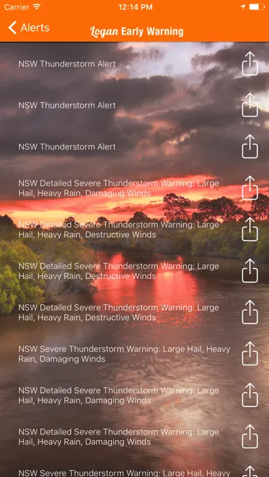 Ảnh chụp màn hình của Logan Early Warning