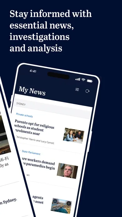 Capturas de tela do The Sydney Morning Herald