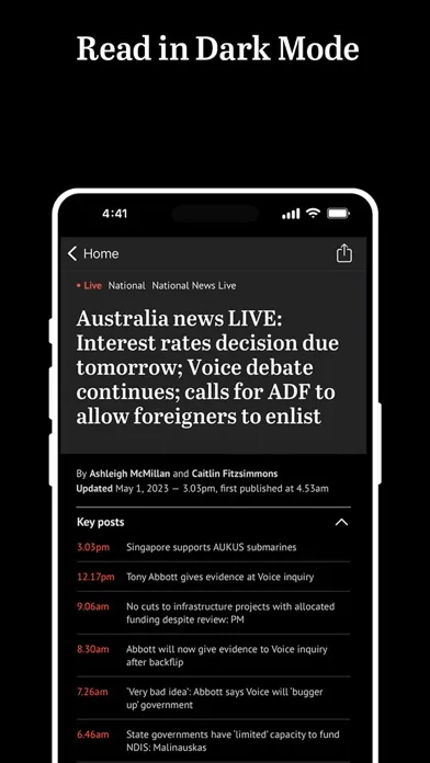 Capturas de tela do The Sydney Morning Herald