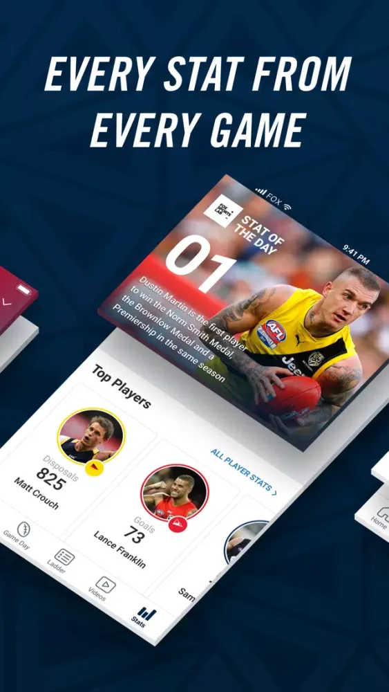 Zrzuty ekranu Fox Footy - AFL Scores & News