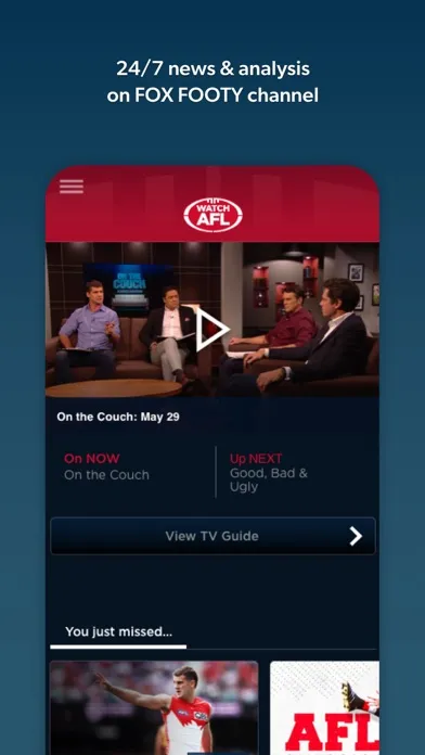 Watch AFL Ekran Görüntüleri