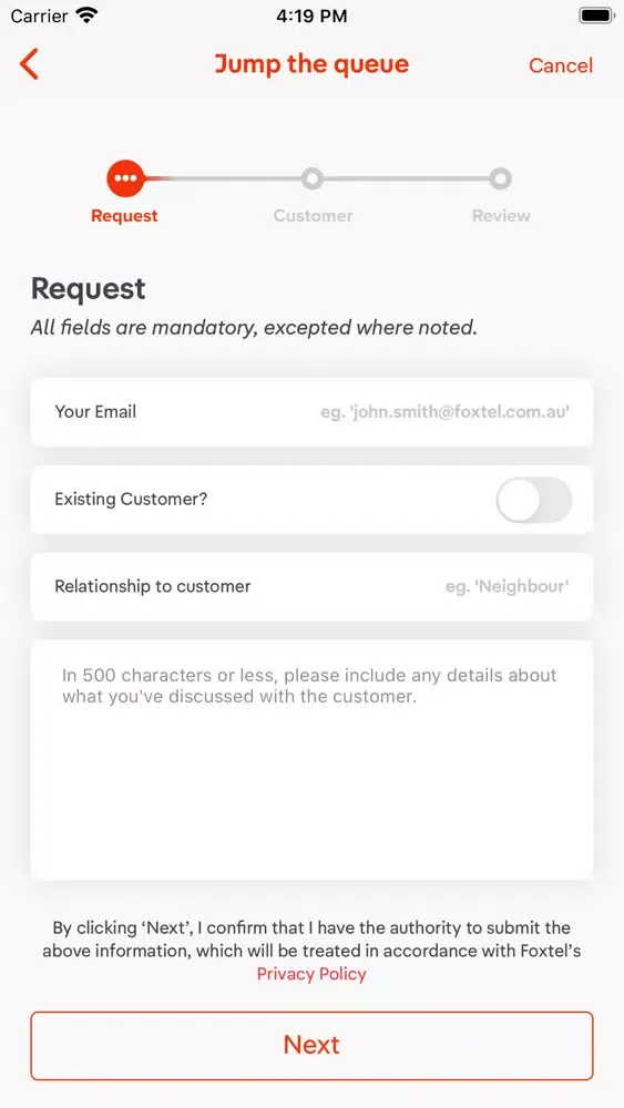 Скриншоты Foxtel BBQ App