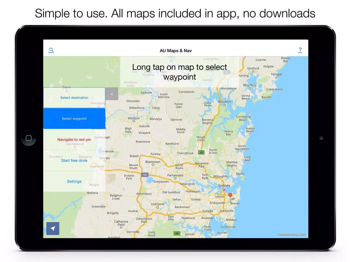 AU Offline Maps and Navigation iPad 应用截图