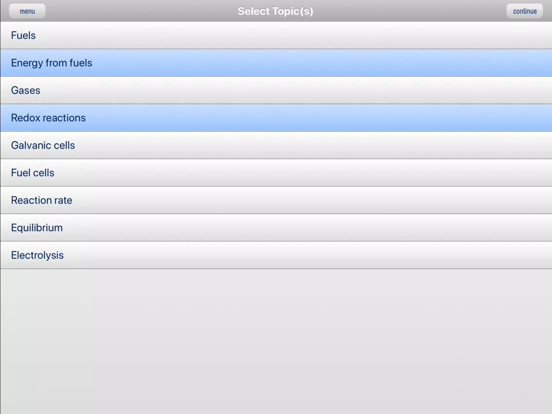 ExamMate VCE Chemistry 3 iPad 应用截图