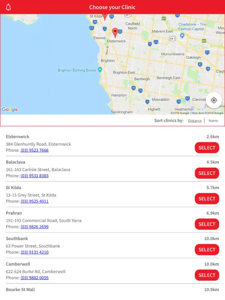Tangkapan skrin MyClinic iPad 