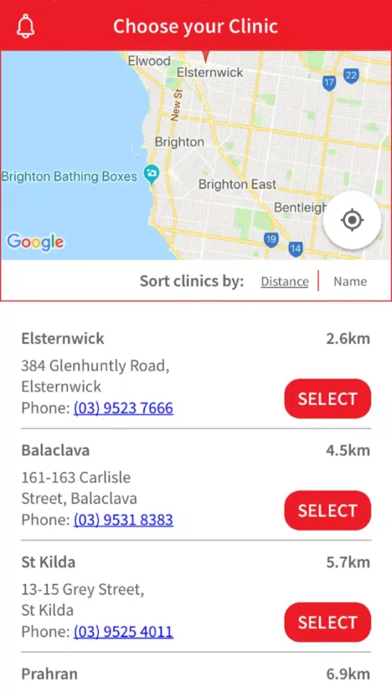 Tangkapan skrin MyClinic
